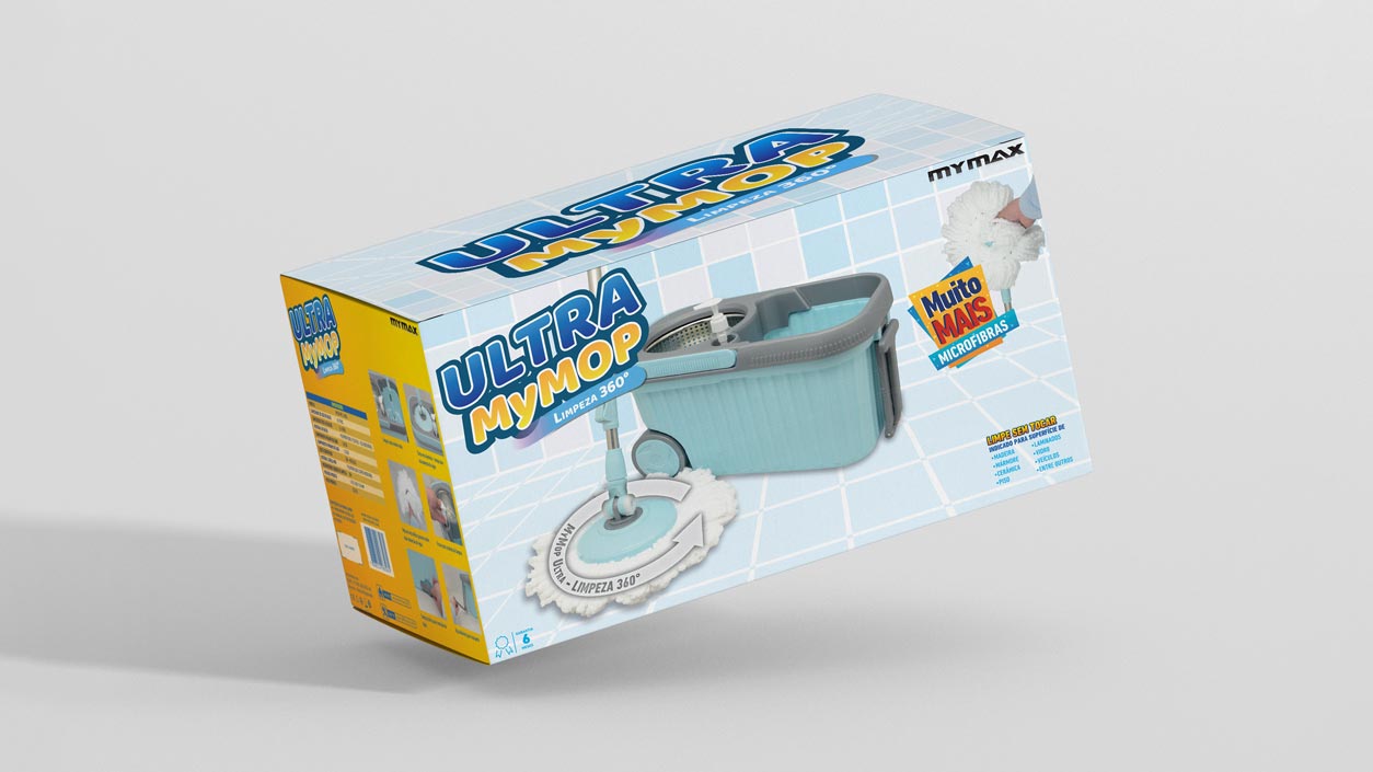 Gajaw Embalagem Caixa Produto Mymop Mop Horizontal